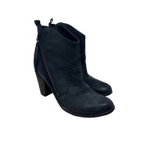 Rebels Leather booties size 9 black/gray